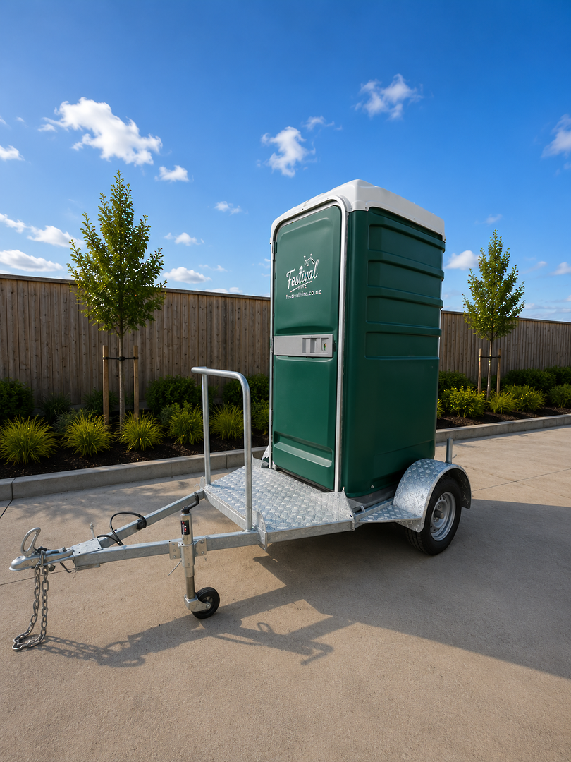 Premium Single Portable Toilet on Trailer image 0